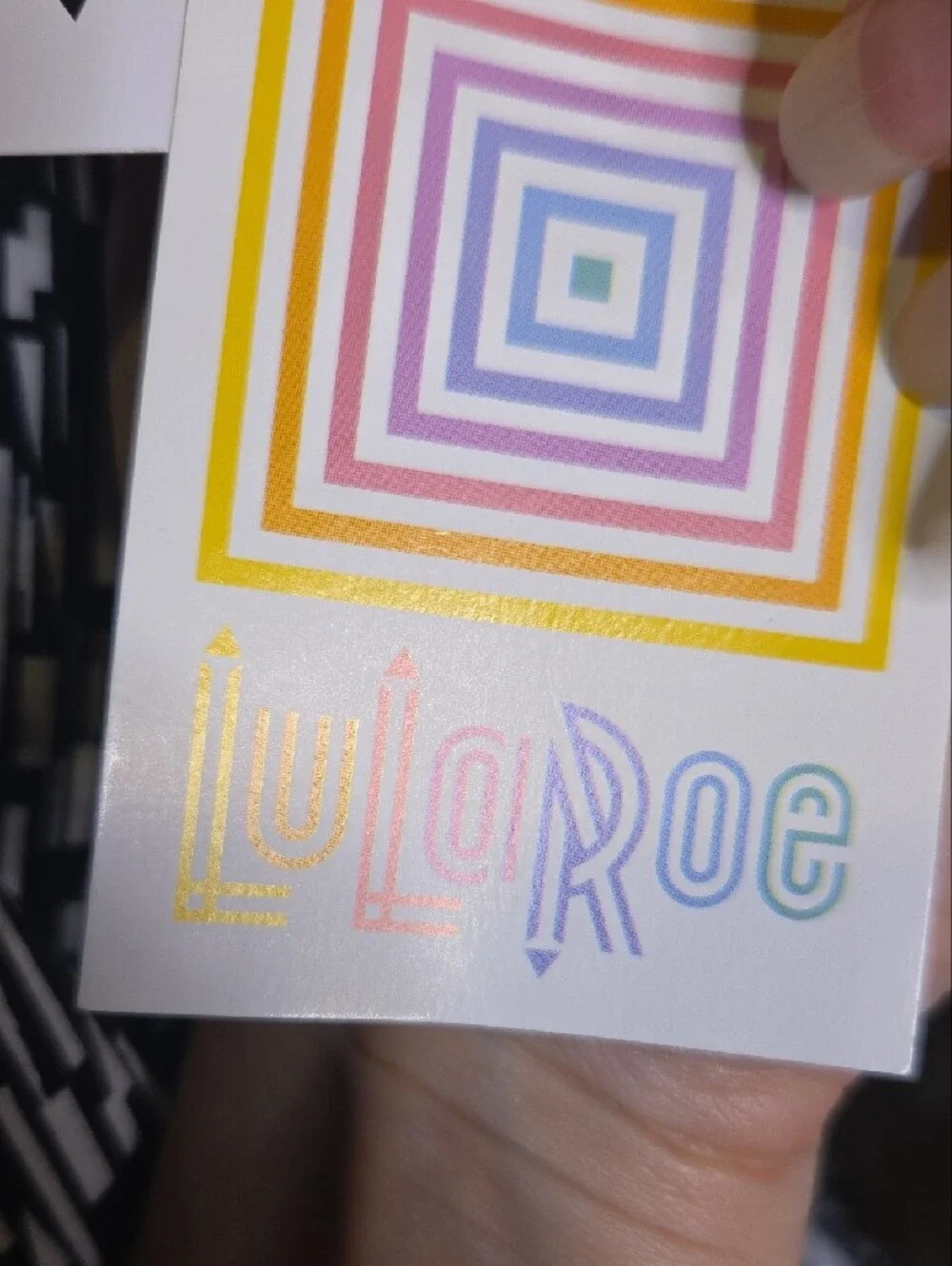 LuLaRoe Black and White Patterned A-Line Top